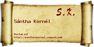 Sántha Kornél névjegykártya